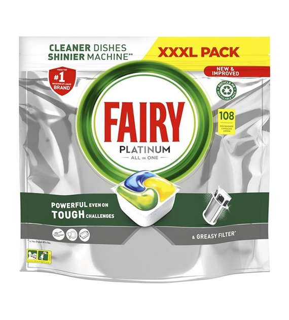 Fairy Platinum All in One Lemon Tabs 108szt 1,6kg