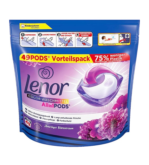 Lenor All in 1 Pods Color Amethyst 49p 1,1kg
