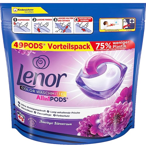Lenor All in 1 Pods Color Amethyst 49p 1,1kg