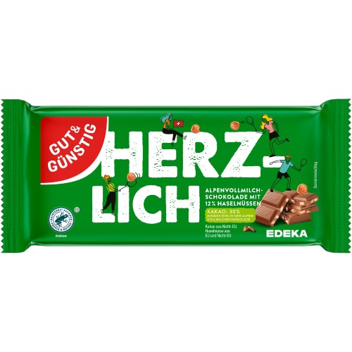 G&G Herzlich Vollmilch Haselnuss Czekolada 100g