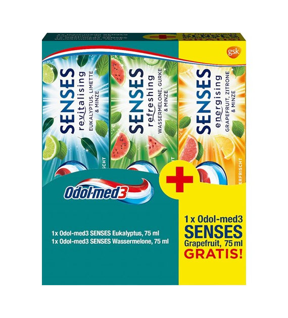 Odol-med3 Senses MIX 3x75ml