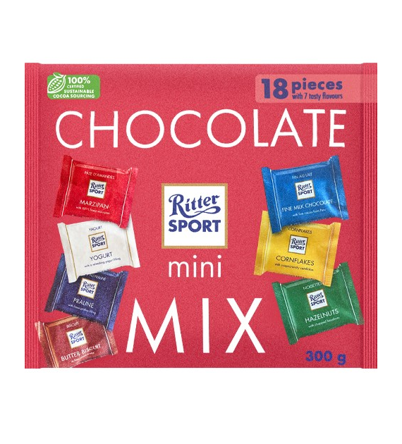 Ritter Sport Mini Chocolate Mix 18szt 300g