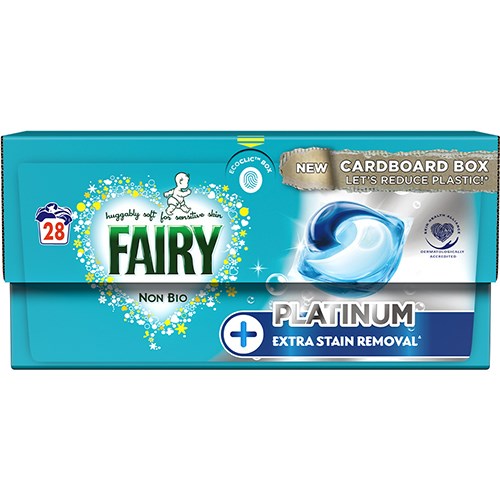 Fairy Platinum+ Extra Stain Removal Caps 28p 730g PRODUKTY ŚWIATOWYCH MAREK IMPORTOWANE Z