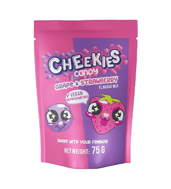 Cheekies Candy Grape & Strawberry 75g