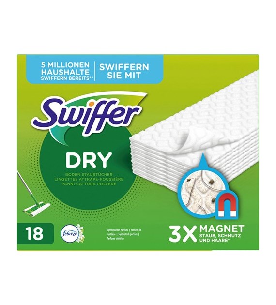Swiffer Dry Suche Ściereczki do Mopa Febreze 18szt