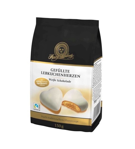 Henry Lambertz Gefullte Lebkuchenherzen Weiss 150g