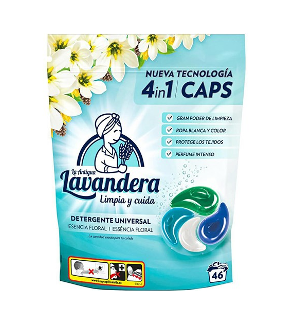 Lavandera Caps Universal Esencia Floral 46p 1,2kg