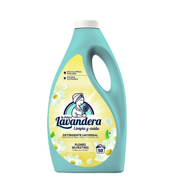Lavandera Universal Flores Silvestres Gel 50p 2,5L