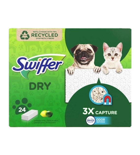 Swiffer Dry Suche Ściereczki do Mopa Febreze 24szt