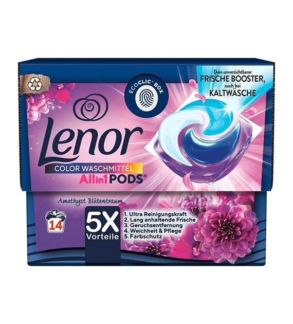 Lenor All in 1 Pods Color Amethyst Frisch 14p 270g