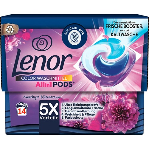 Lenor All in 1 Pods Color Amethyst Frisch 14p 270g