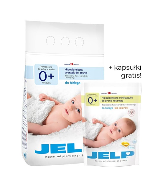 Jelp do Białego Proszek 50p 4kg + Kapsułki 15p 75g
