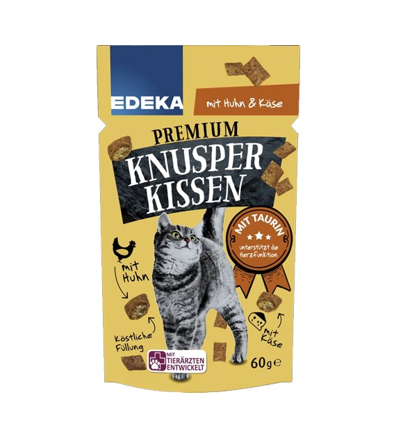 Edeka Knusper Kissen Huhn & Kase dla Kota 60g
