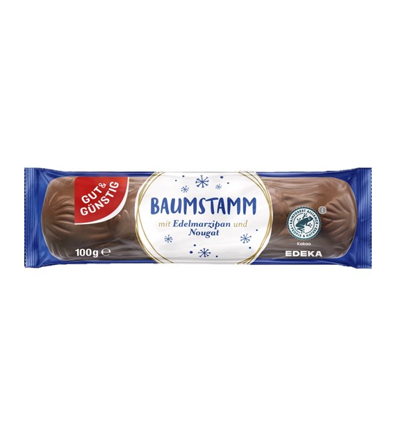 G&G Baumstamm Edelmarzipan und Nougat 100g