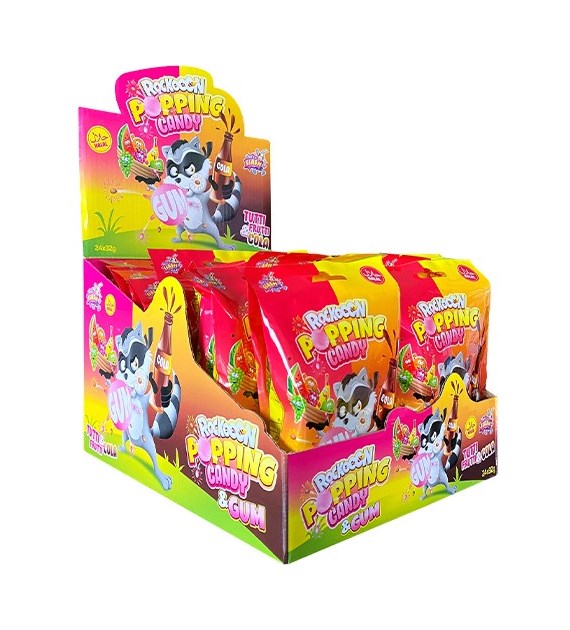 Rockooon Popping Candy Tutti Frutti & Cola 24x32g
