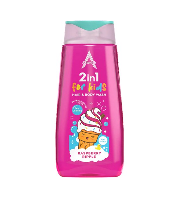 Astonish Kids Hair & Body Wash Raspberry 400ml