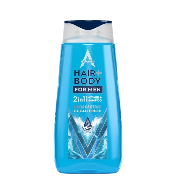 Astonish Men Hair + Body Ocean Fresh Gel 400ml