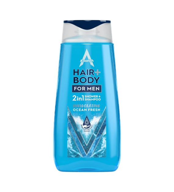 Astonish Men Hair + Body Ocean Fresh Gel 400ml