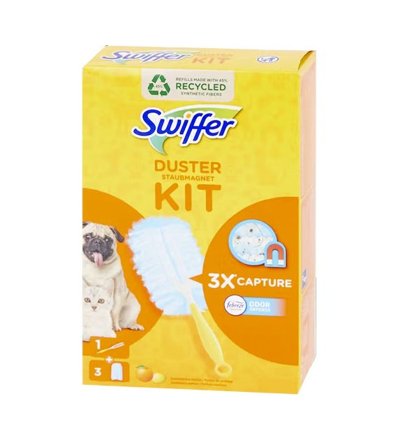 Swiffer Duster Staubmagnet Kit Zestaw Odor 3szt