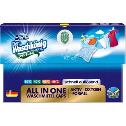 Waschkonig All in One Univ Caps Karton 30p 480g