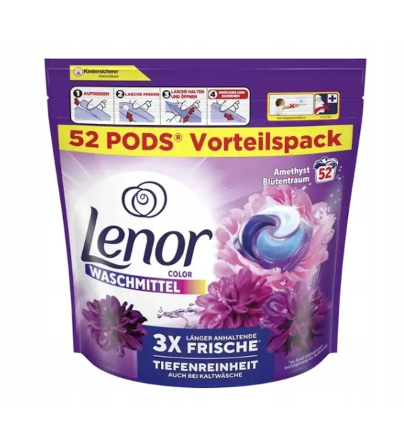 Lenor All in 1 Pods Color Amethyst 52p 1kg