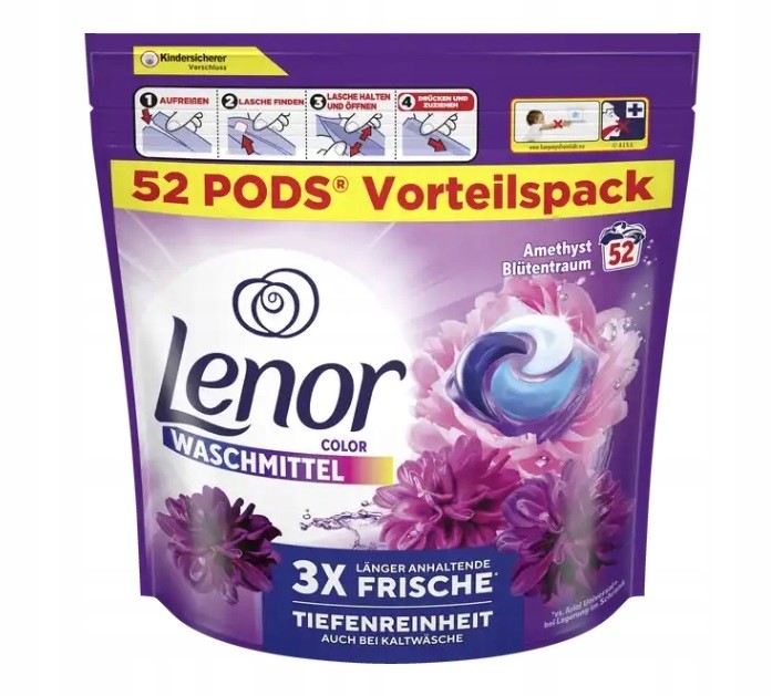 Lenor All in 1 Pods Color Amethyst 52p 1kg