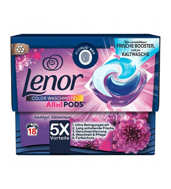 Lenor All in 1 Pods Amethyst Karton 18p 347,4g