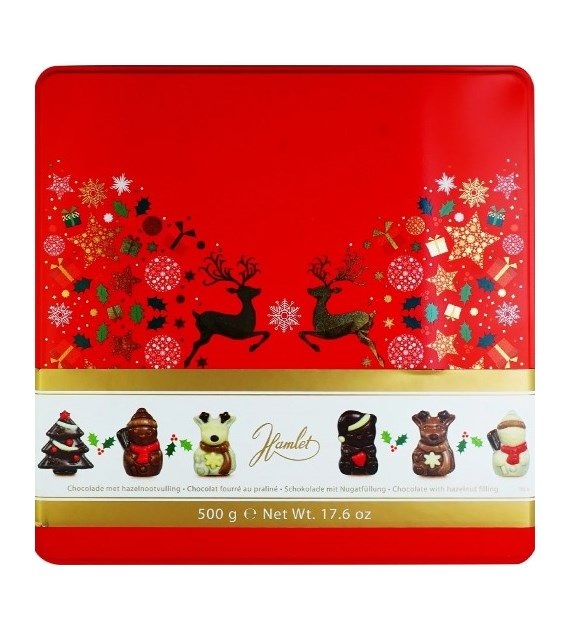 Hamlet Renifer Red Kwadrat Puszka Pralinki 500g