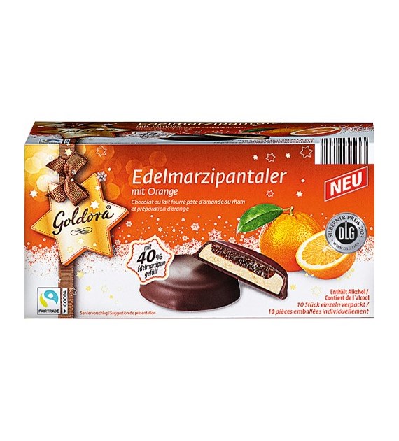 Goldora Edelmarzipantaler mit Orange 300g