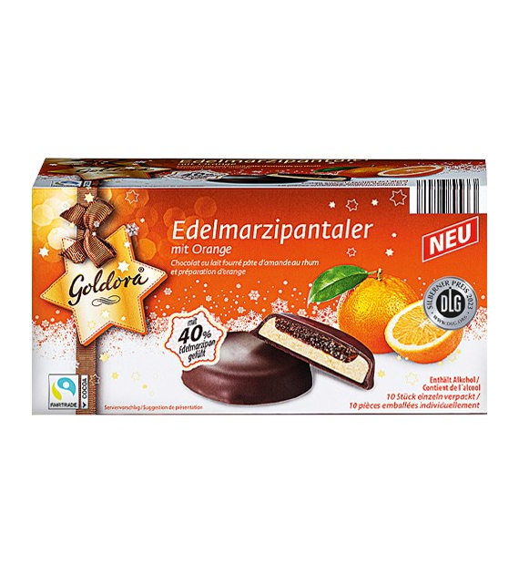 Goldora Edelmarzipantaler mit Orange 300g