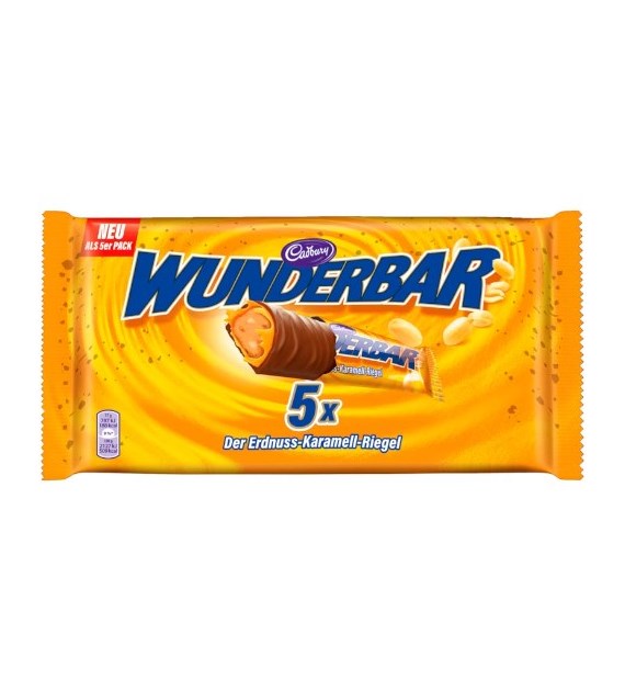 Cadbury Wunderbar Erdnuss Karamell Baton 5szt 185g