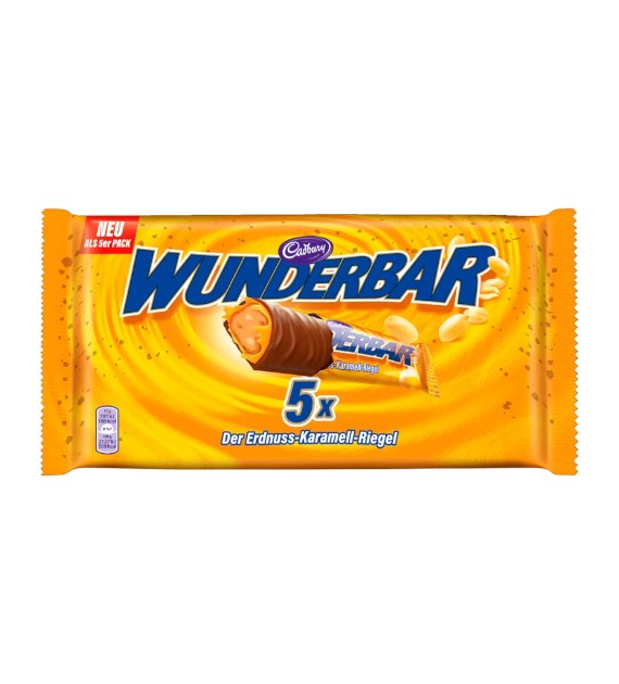 Cadbury Wunderbar Erdnuss Karamell Baton 5szt 185g