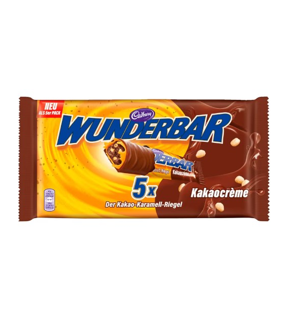 Cadbury Wunderbar Kakao Karamell Baton 5szt 185g
