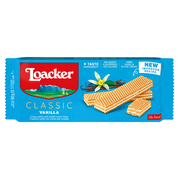 Loacker Classic Vanilla Wafelki 90g