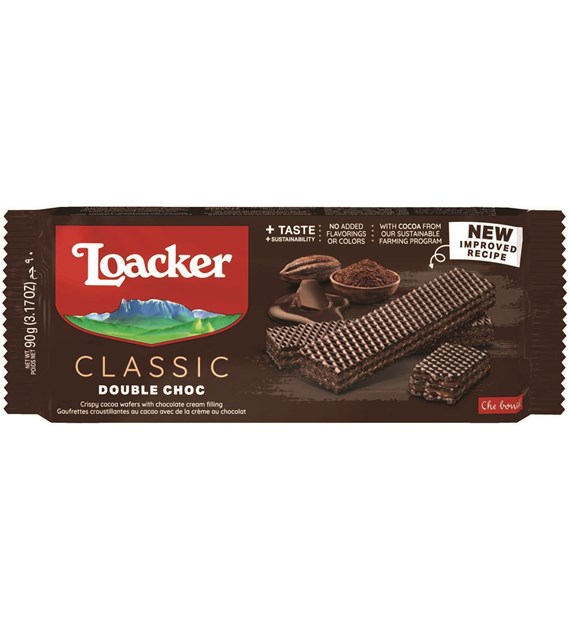 Loacker Classic Double Choc Wafelki 90g