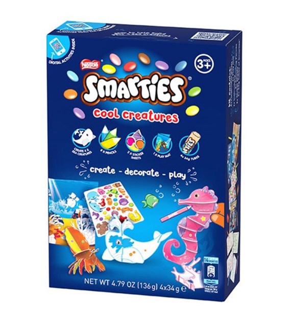 Smarties Cool Creatures Create Decorate Play 136g