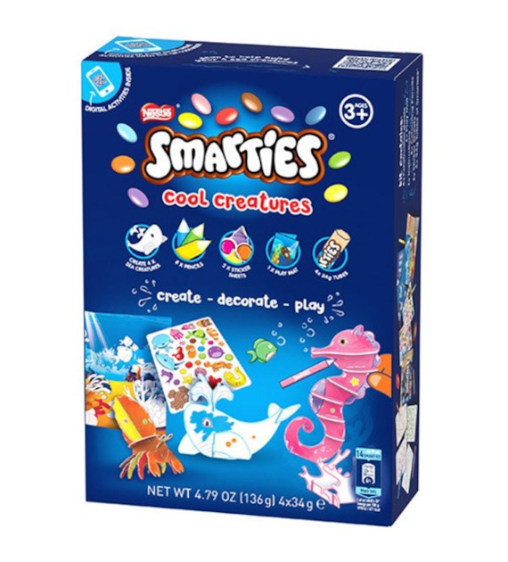 Smarties Cool Creatures Create Decorate Play 136g