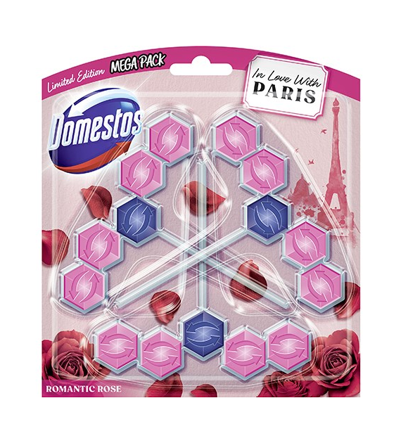 Domestos Romantic Rose Paris WC Zawieszka 3x55g
