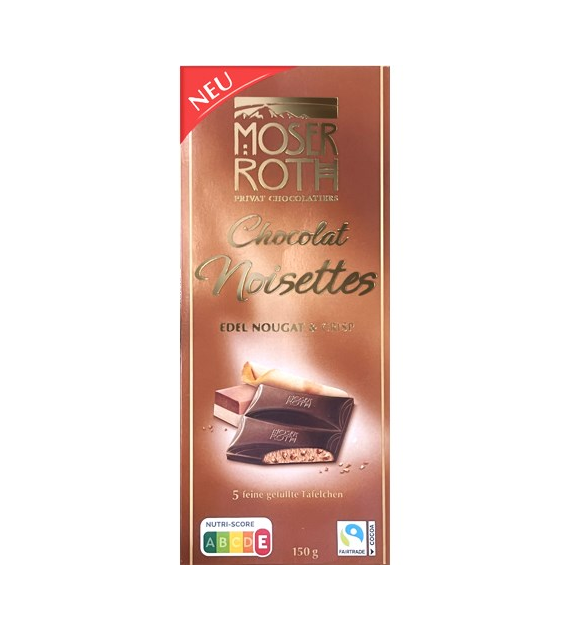Moser Roth Chocolat Noisettes Nougat Crisp 150g