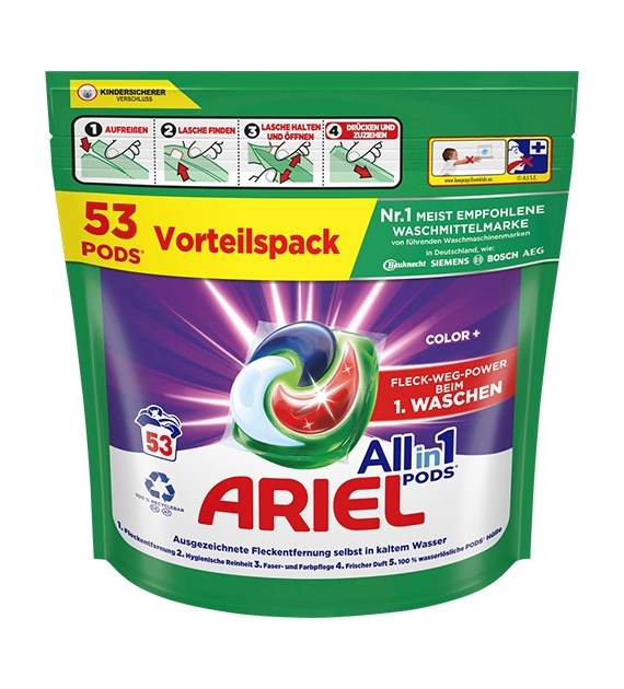 Ariel All in 1 Pods Color+ 53p 1kg