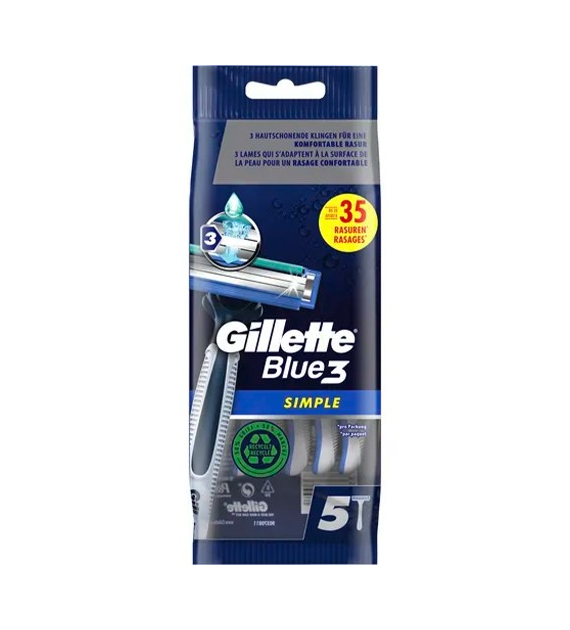 Gillette Blue 3 Simple Maszynki 5szt