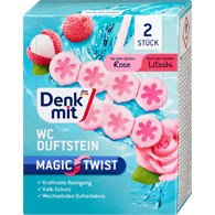 Denkmit WC Duftstein Rose Litschi Kostka 2szt 96g