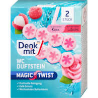 Denkmit WC Duftstein Rose Litschi Kostka 2szt 96g