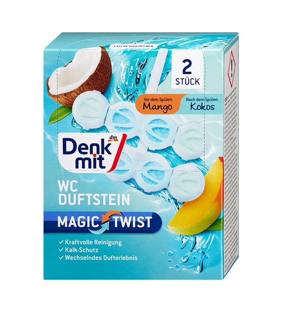 Denkmit WC Duftstein Mango Kokos Kostka 2szt 96g