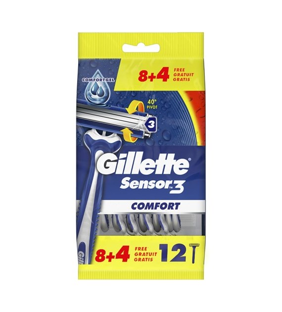 Gillette Sensor 3 Comfort Maszynki 8 + 4szt