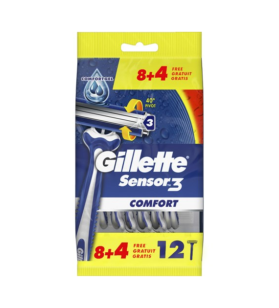 Gillette Sensor 3 Comfort Maszynki 8 + 4szt