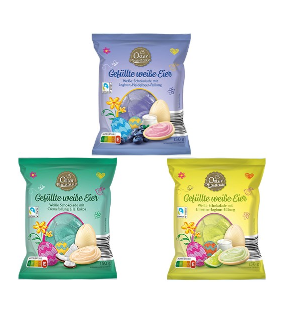 Oster Phantasie Gefullte Weisse Eier MIX 150g