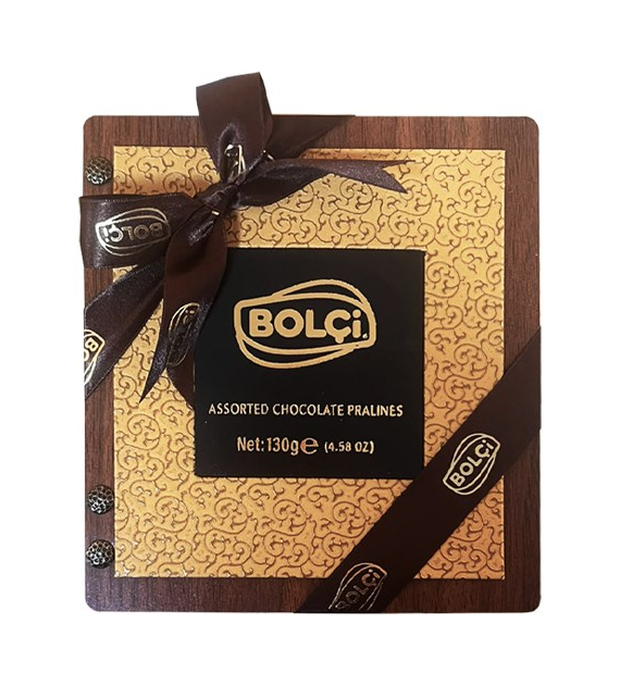 Bolci Wood & Leather Gold Box Pralinki 130g