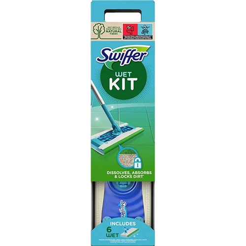 Swiffer Wet Kit Mop 1szt + Mokre Ściereczki 6szt