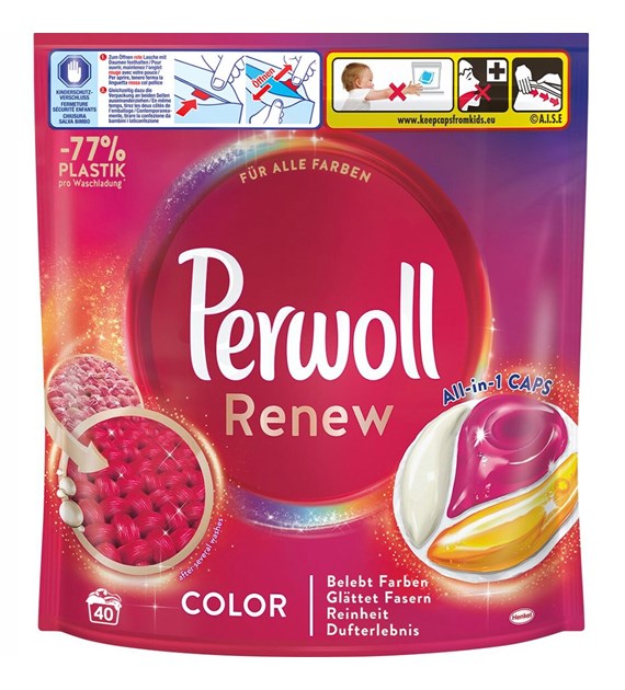 Perwoll Renew All-in-1 Caps Color 40p 540g